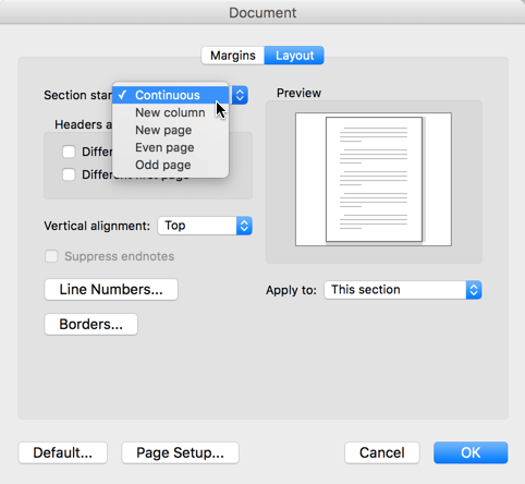delete pages in word for mac